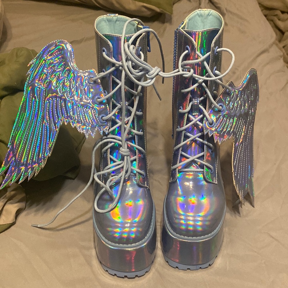 Clubexx Holographic angel wing platforms